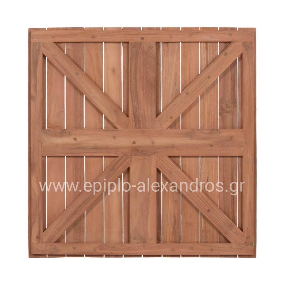 TABLETOP SQUARE HM18135 TEAK WOOD--NATURAL COLOR 60x60x4(thickness)cm.