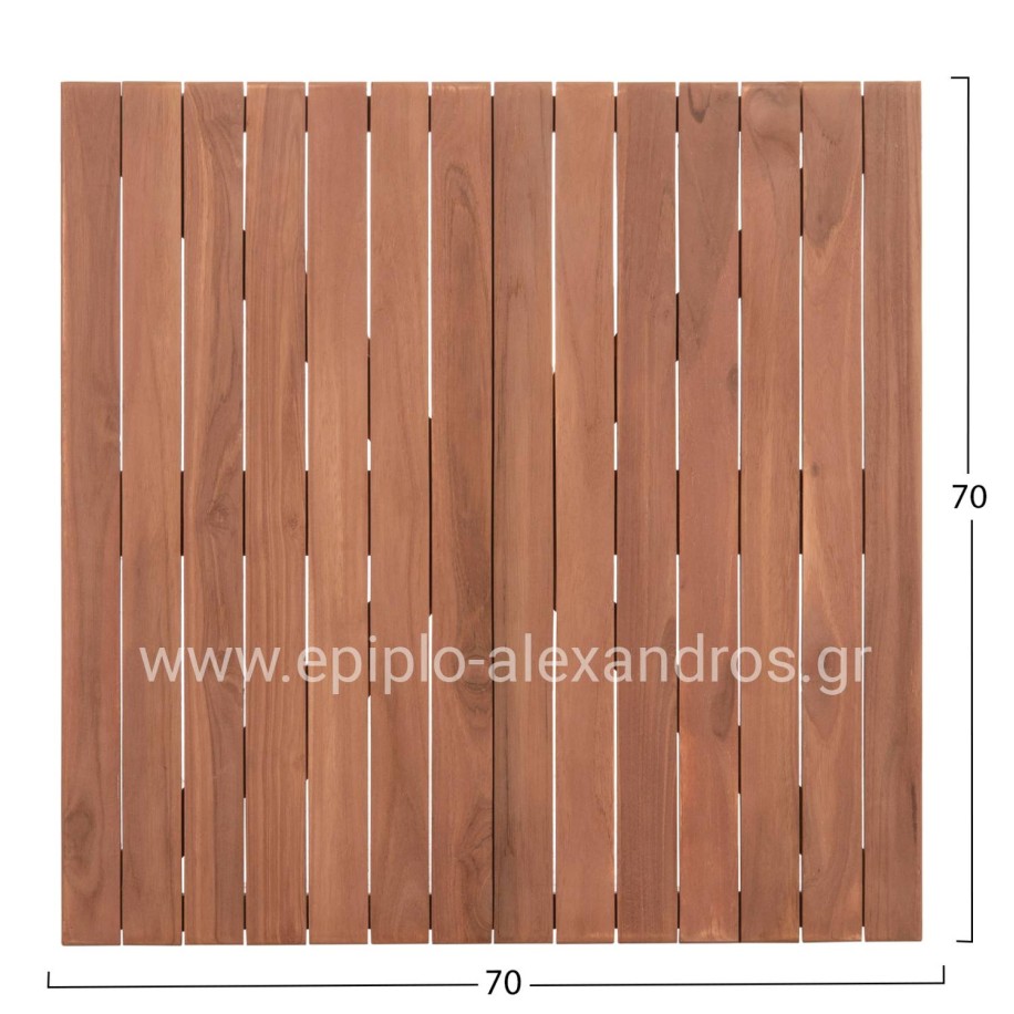 TABLETOP SQUARE HM18136 TEAK WOOD--NATURAL COLOR 70x70x4(thickness)cm.
