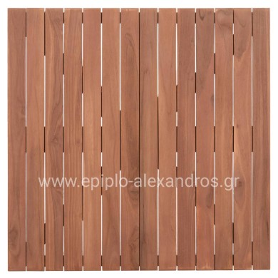 ΕΠΙΦΑΝΕΙΑ ΤΡΑΠΕΖΙΟΥ ΤΕΤΡΑΓΩΝΗ HM18136 ΞΥΛΟ TEAK--ΦΥΣΙΚΟ 70x70x4(πάχος)εκ.