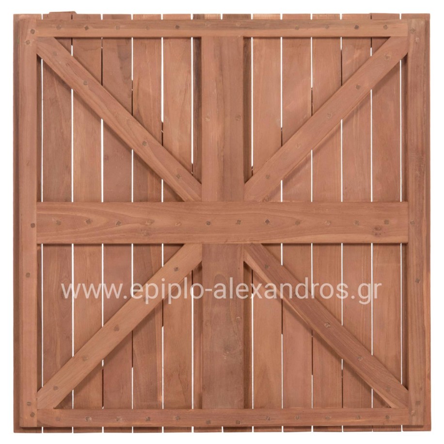 ΕΠΙΦΑΝΕΙΑ ΤΡΑΠΕΖΙΟΥ ΤΕΤΡΑΓΩΝΗ HM18136 ΞΥΛΟ TEAK--ΦΥΣΙΚΟ 70x70x4(πάχος)εκ.