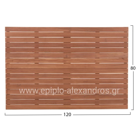 TABLETOP RECTANGULAR HM18138 TEAK WOOD--NATURAL COLOR 120x80x4(thickness)cm.