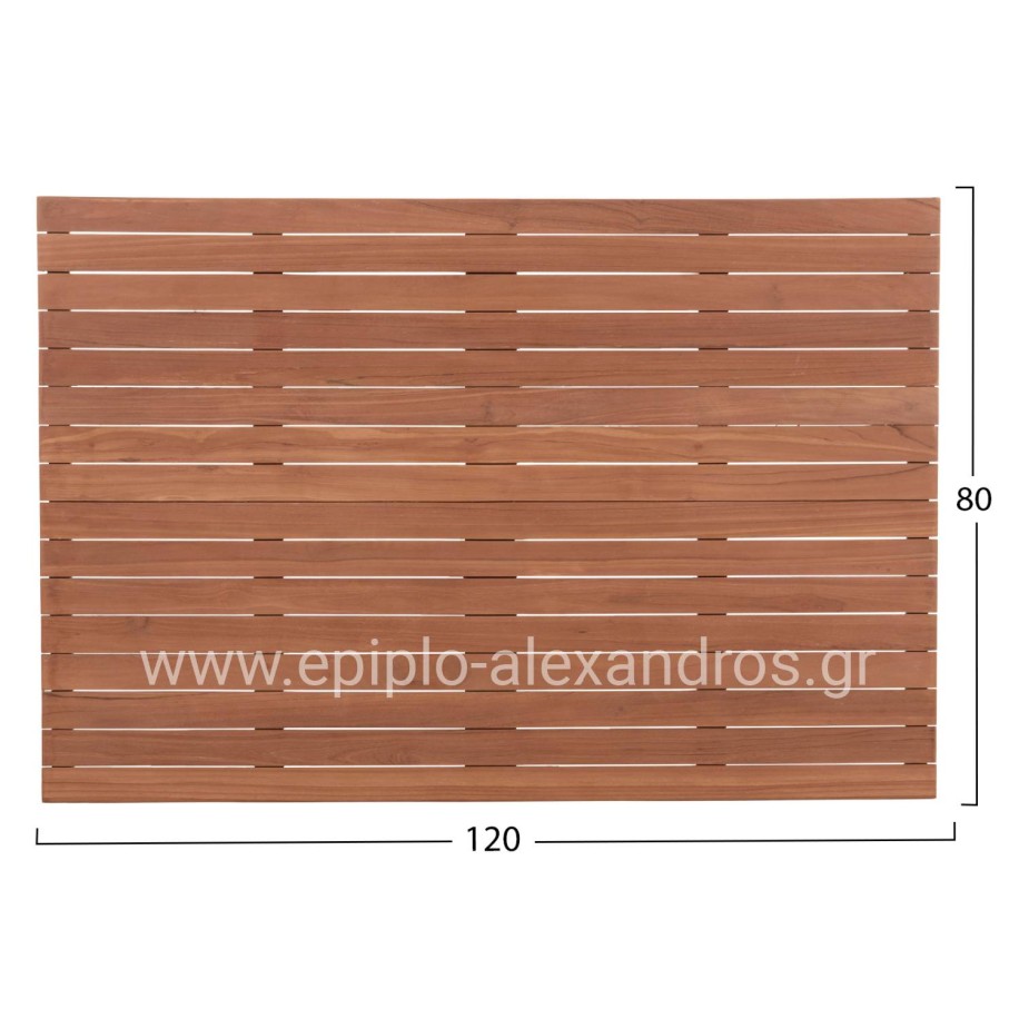 TABLETOP RECTANGULAR HM18138 TEAK WOOD--NATURAL COLOR 120x80x4(thickness)cm.