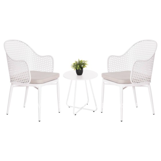 ΣΕΤ LOUNGE 3TMX ΕΞ.ΧΩΡΟΥ OREGO HM21107.02 ΑΛΟΥΜΙΝΙΟ & ΜΕΤΑΛΛΟ ΣΕ ΛΕΥΚΟ