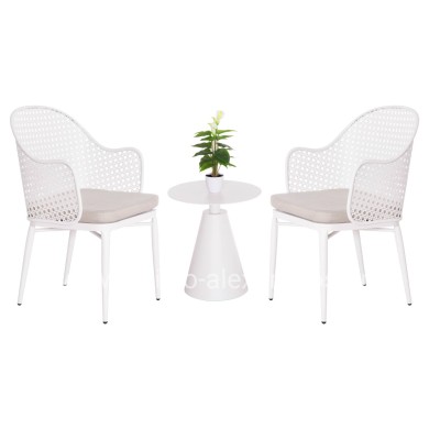 ΣΕΤ LOUNGE 3TMX ΕΞ.ΧΩΡΟΥ OREGO HM21106.02 ΑΛΟΥΜΙΝΙΟ ΣΕ ΛΕΥΚΟ