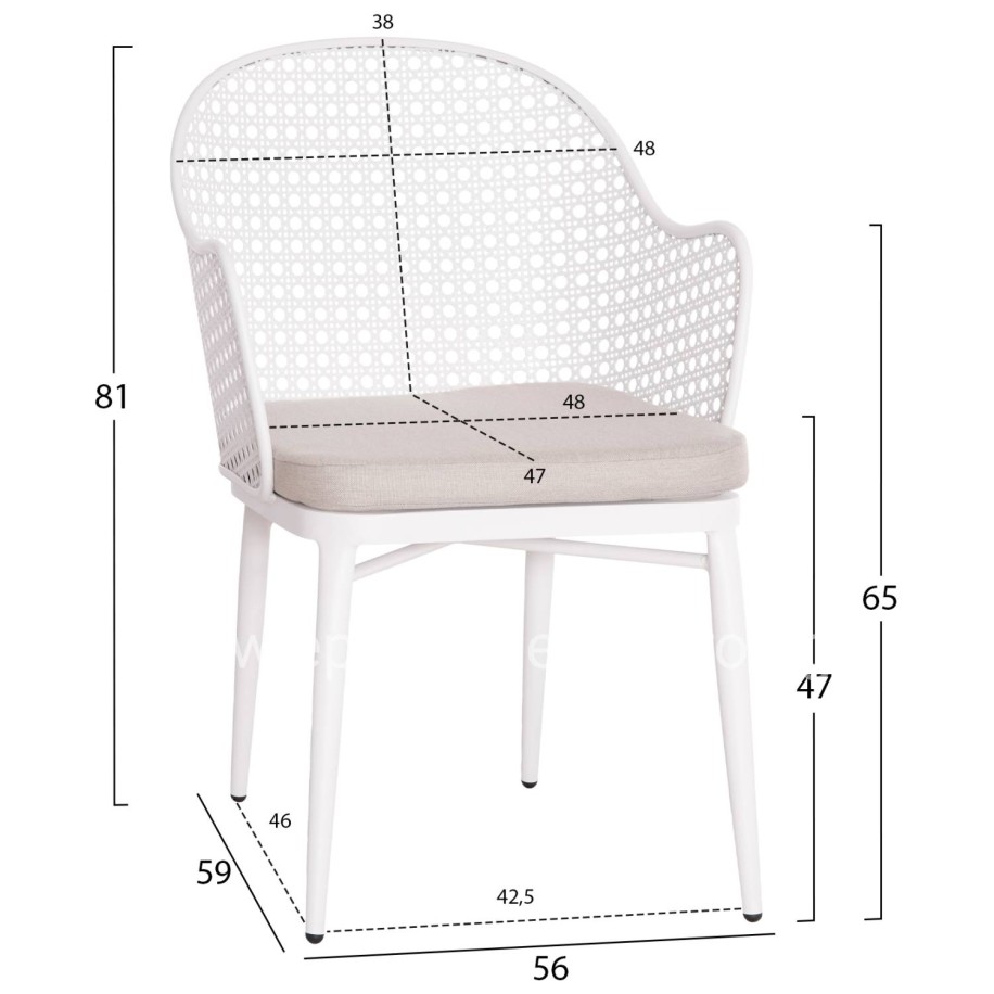 ΣΕΤ LOUNGE 3TMX ΕΞ.ΧΩΡΟΥ OREGO HM21106.02 ΑΛΟΥΜΙΝΙΟ ΣΕ ΛΕΥΚΟ