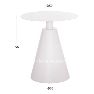 OUTDOOR LOUNGE SET 3PCS OREGO HM21106.02 ALUMINUM IN WHITE COLOR