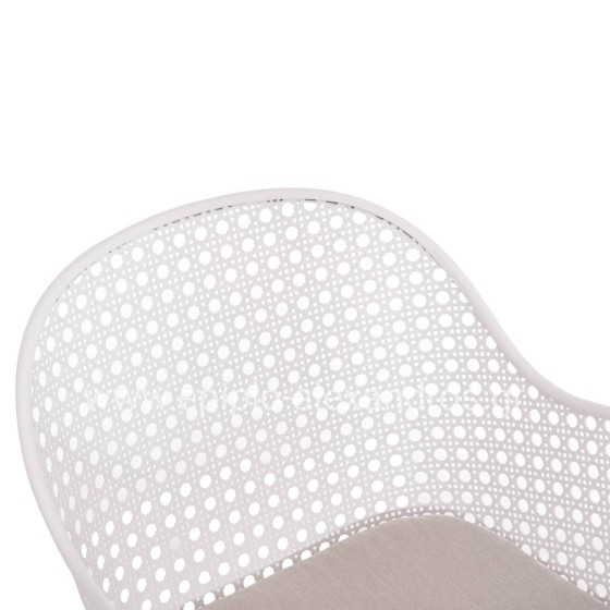 OUTDOOR LOUNGE SET 3PCS OREGO HM21106.02 ALUMINUM IN WHITE COLOR