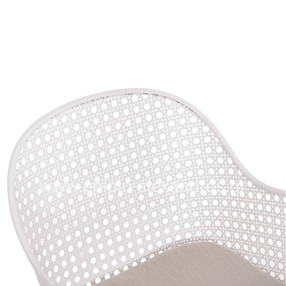 OUTDOOR LOUNGE SET 3PCS OREGO HM21106.02 ALUMINUM IN WHITE COLOR