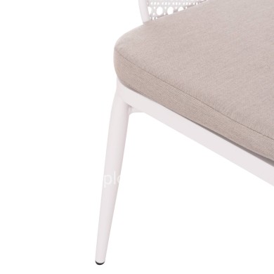 OUTDOOR LOUNGE SET 3PCS OREGO HM21106.02 ALUMINUM IN WHITE COLOR