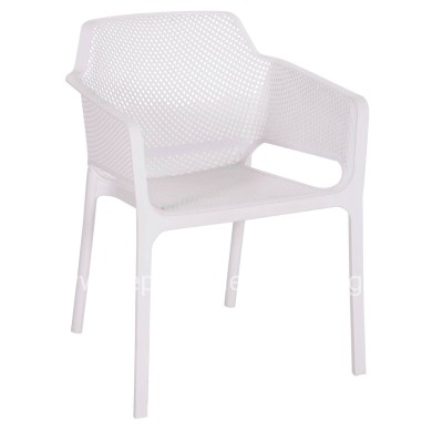 ARMCHAIR POLYPROPYLENE JOHN HM6103.01 WHITE 59x58x79.5Hcm.