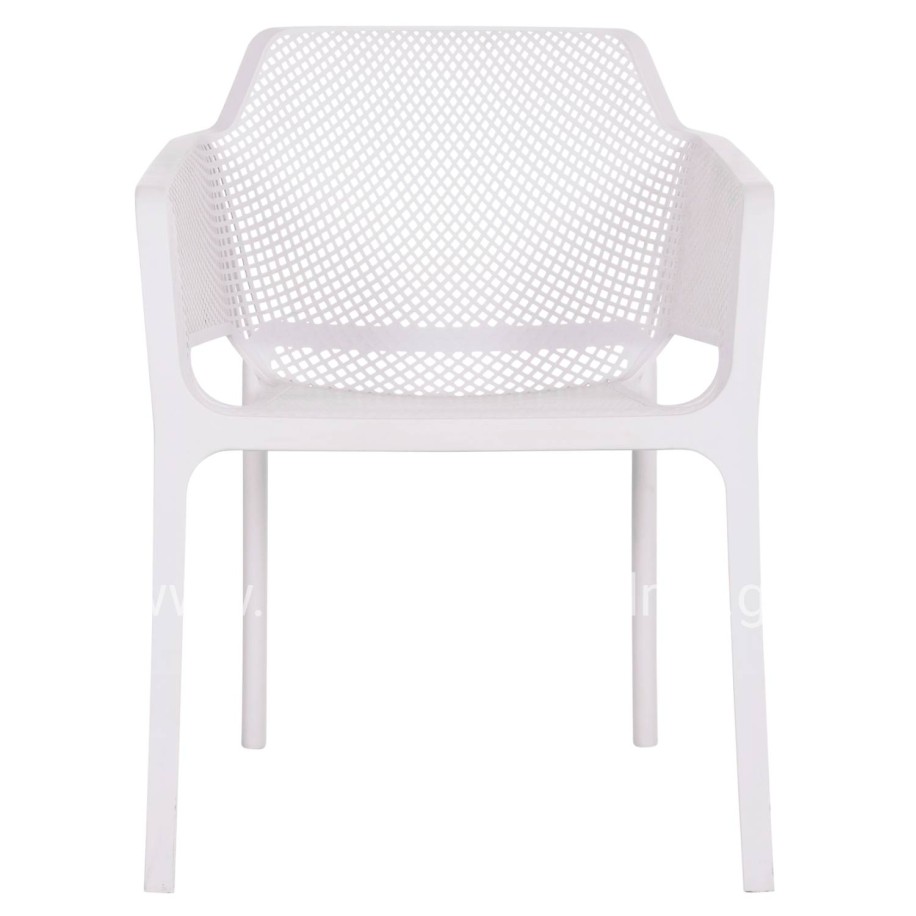 ARMCHAIR POLYPROPYLENE JOHN HM6103.01 WHITE 59x58x79.5Hcm.
