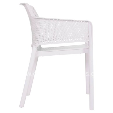 ARMCHAIR POLYPROPYLENE JOHN HM6103.01 WHITE 59x58x79.5Hcm.