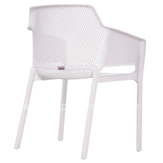 ARMCHAIR POLYPROPYLENE JOHN HM6103.01 WHITE 59x58x79.5Hcm.