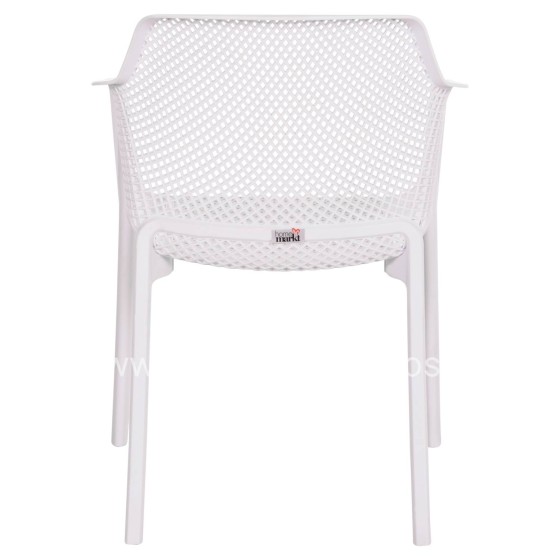 ARMCHAIR POLYPROPYLENE JOHN HM6103.01 WHITE 59x58x79.5Hcm.