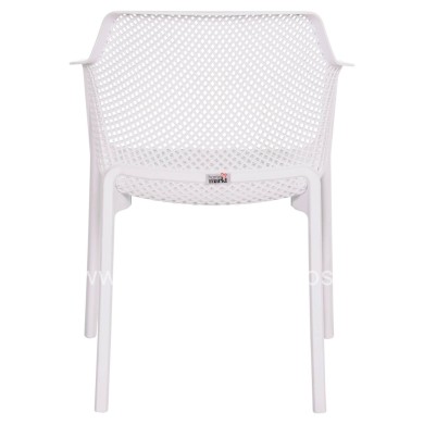 ARMCHAIR POLYPROPYLENE JOHN HM6103.01 WHITE 59x58x79.5Hcm.