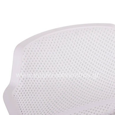 ARMCHAIR POLYPROPYLENE JOHN HM6103.01 WHITE 59x58x79.5Hcm.