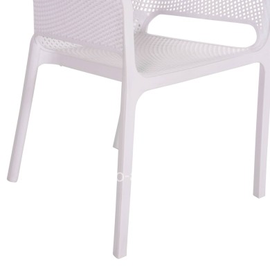 ARMCHAIR POLYPROPYLENE JOHN HM6103.01 WHITE 59x58x79.5Hcm.