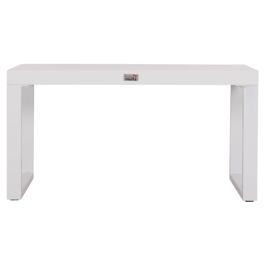 SUNLOUNGER SIDE TABLE SENTRY HM6275.01 ALUMINUM IN WHITE 87x43,5x45Hcm.