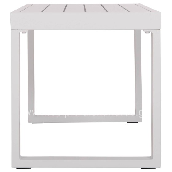 SUNLOUNGER SIDE TABLE SENTRY HM6275.01 ALUMINUM IN WHITE 87x43,5x45Hcm.