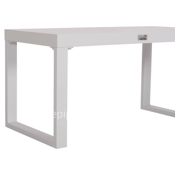 SUNLOUNGER SIDE TABLE SENTRY HM6275.01 ALUMINUM IN WHITE 87x43,5x45Hcm.