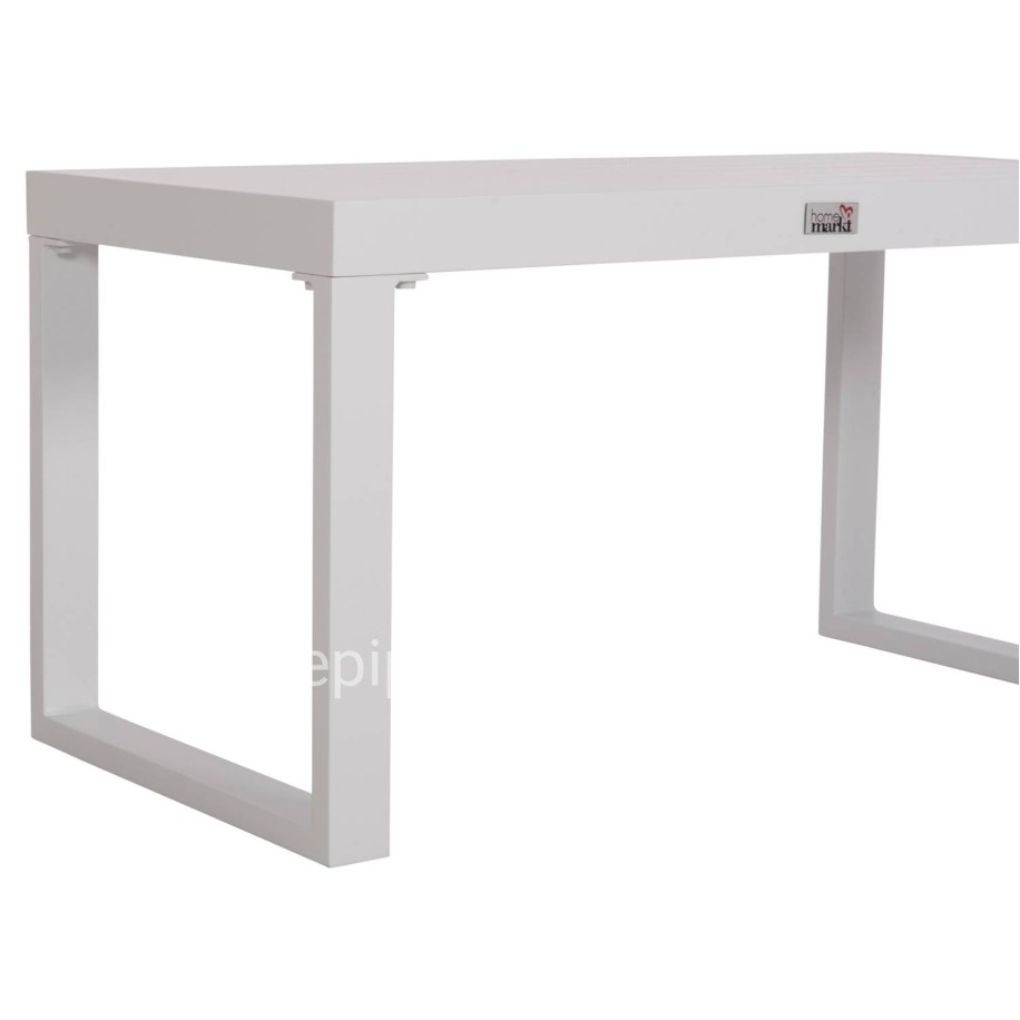 SUNLOUNGER SIDE TABLE SENTRY HM6275.01 ALUMINUM IN WHITE 87x43,5x45Hcm.
