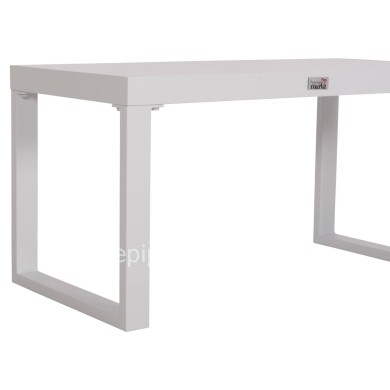 SUNLOUNGER SIDE TABLE SENTRY HM6275.01 ALUMINUM IN WHITE 87x43,5x45Hcm.