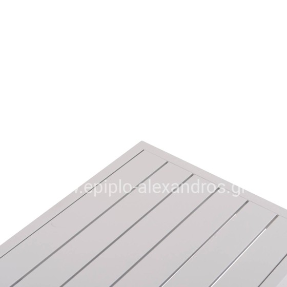 SUNLOUNGER SIDE TABLE SENTRY HM6275.01 ALUMINUM IN WHITE 87x43,5x45Hcm.