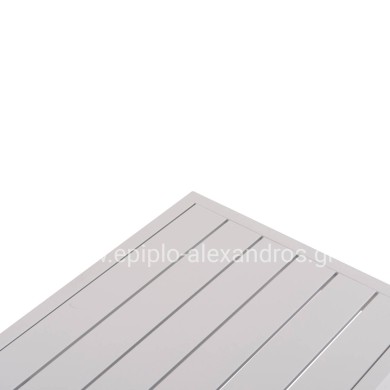 SUNLOUNGER SIDE TABLE SENTRY HM6275.01 ALUMINUM IN WHITE 87x43,5x45Hcm.