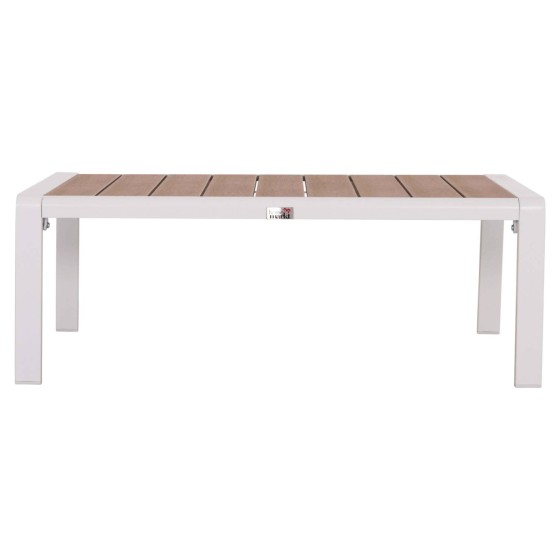 SUNLOUNGER SIDE TABLE BENTRY HM6276.01 ALUMINUM IN WHITE--POLYWOOD 100x56x35Hcm.