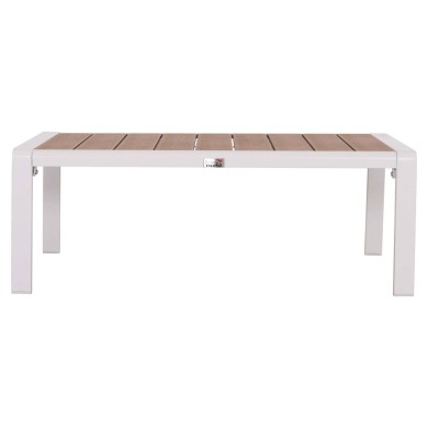 SUNLOUNGER SIDE TABLE BENTRY HM6276.01 ALUMINUM IN WHITE--POLYWOOD 100x56x35Hcm.