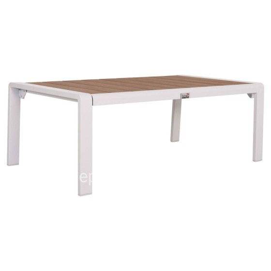 SUNLOUNGER SIDE TABLE BENTRY HM6276.01 ALUMINUM IN WHITE--POLYWOOD 100x56x35Hcm.