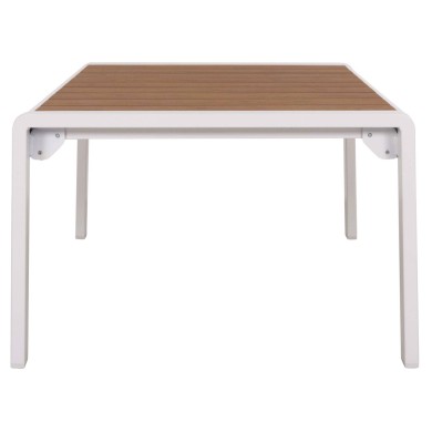 SUNLOUNGER SIDE TABLE BENTRY HM6276.01 ALUMINUM IN WHITE--POLYWOOD 100x56x35Hcm.