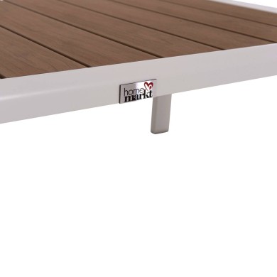 SUNLOUNGER SIDE TABLE BENTRY HM6276.01 ALUMINUM IN WHITE--POLYWOOD 100x56x35Hcm.