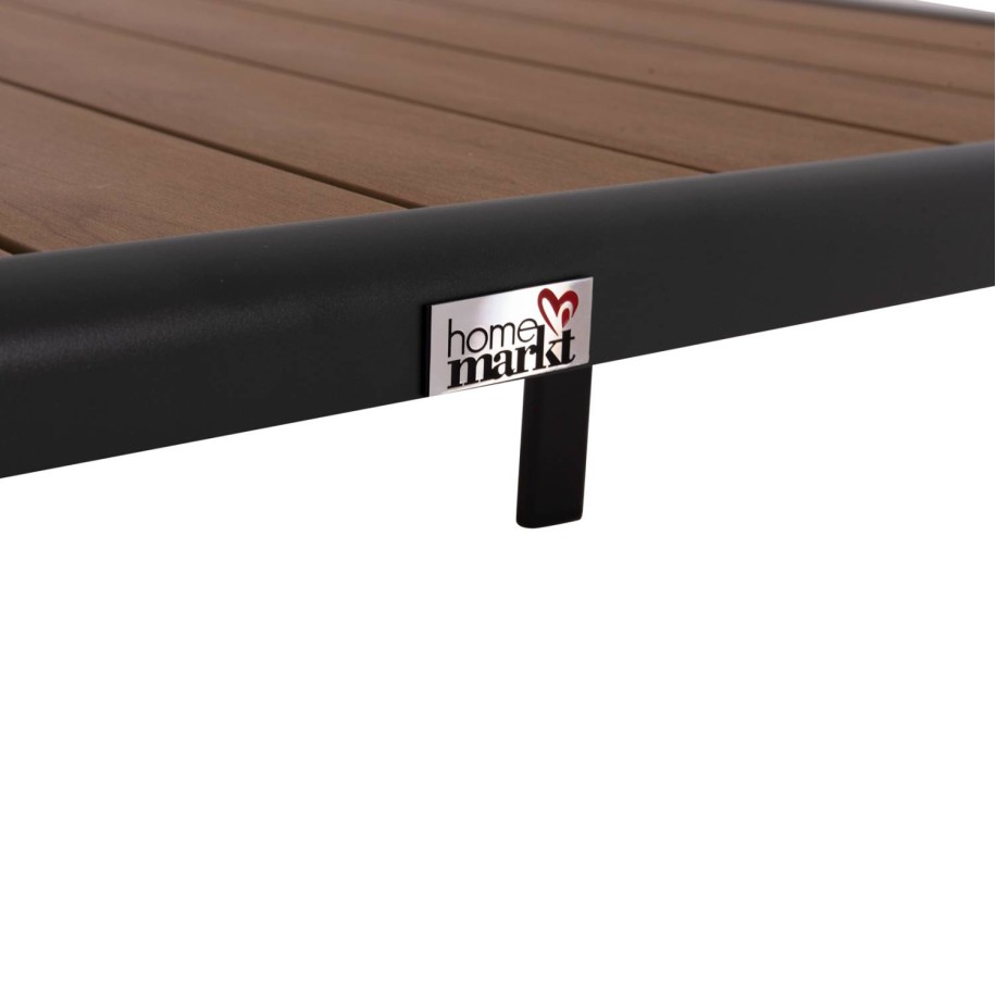 SUNLOUNGER SIDE TABLE BENTRY HM6276.03 ALUMINUM IN DARK GREY--POLYWOOD 100x56x35Hcm.