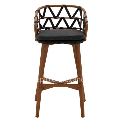 ΣΚΑΜΠΟ ΜΠΑΡ ΑΛΟΥΜΙΝΙΟΥ RICKO HM5781.11 ΚΑΦΕ ΣΚΕΛΕΤΟΣ--ΑΝΘΡΑΚΙ STRAP 56x59x102Υεκ.