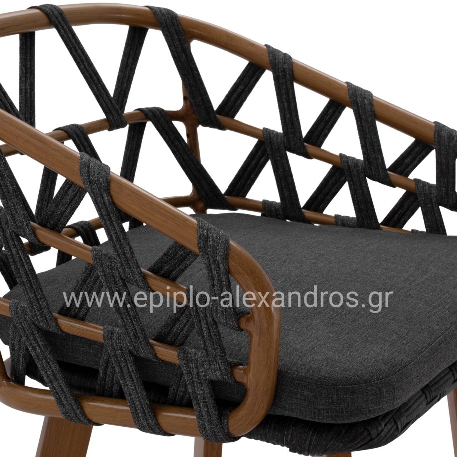 ΣΚΑΜΠΟ ΜΠΑΡ ΑΛΟΥΜΙΝΙΟΥ RICKO HM5781.11 ΚΑΦΕ ΣΚΕΛΕΤΟΣ--ΑΝΘΡΑΚΙ STRAP 56x59x102Υεκ.