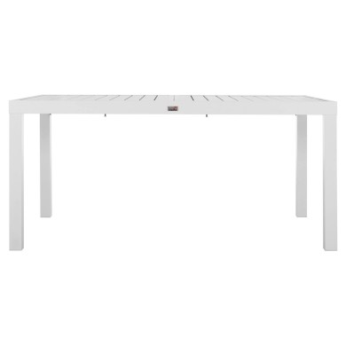 EXTENDABLE DINING TABLE KRUM HM6277.01 ALUMINUM IN WHITE 160-240x90x73Hcm.