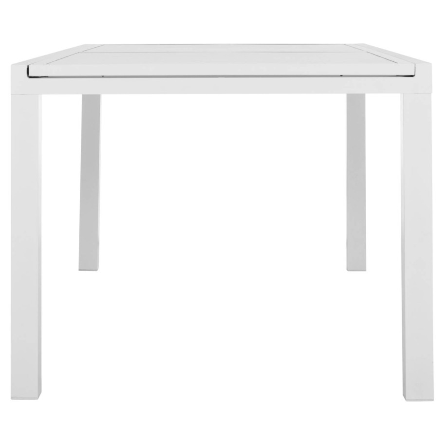 EXTENDABLE DINING TABLE KRUM HM6277.01 ALUMINUM IN WHITE 160-240x90x73Hcm.