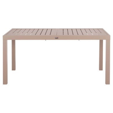 EXTENDABLE DINING TABLE KRUM HM6277.04 ALUMINUM IN CAPPUCCINO 160-240x90x73Hcm.