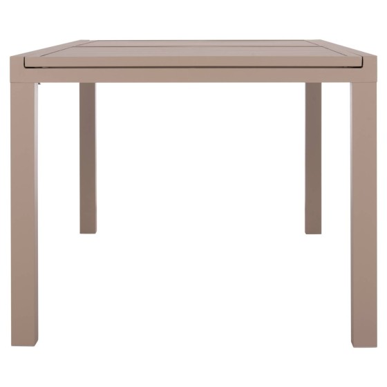 EXTENDABLE DINING TABLE KRUM HM6277.04 ALUMINUM IN CAPPUCCINO 160-240x90x73Hcm.