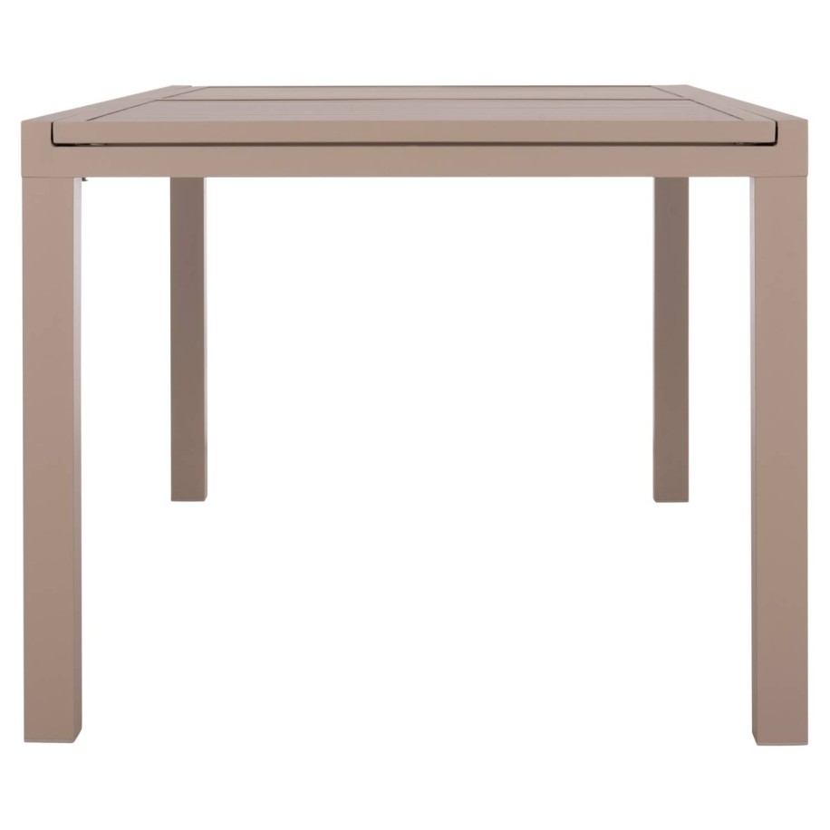 EXTENDABLE DINING TABLE KRUM HM6277.04 ALUMINUM IN CAPPUCCINO 160-240x90x73Hcm.