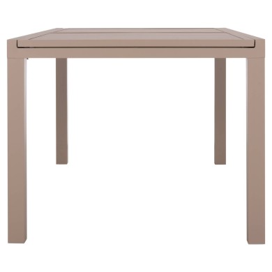 EXTENDABLE DINING TABLE KRUM HM6277.04 ALUMINUM IN CAPPUCCINO 160-240x90x73Hcm.