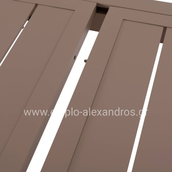 EXTENDABLE DINING TABLE KRUM HM6277.04 ALUMINUM IN CAPPUCCINO 160-240x90x73Hcm.