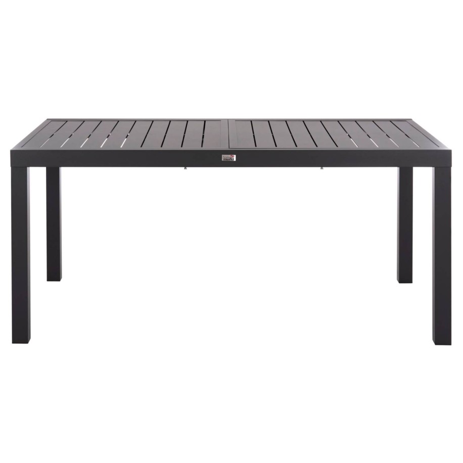 EXTENDABLE DINING TABLE KRUM HM6277.03 ALUMINUM IN DARK GREY 160-240x90x73Hcm.