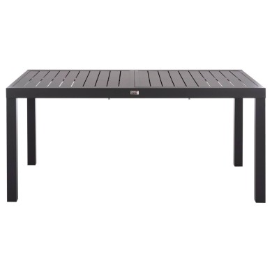 EXTENDABLE DINING TABLE KRUM HM6277.03 ALUMINUM IN DARK GREY 160-240x90x73Hcm.
