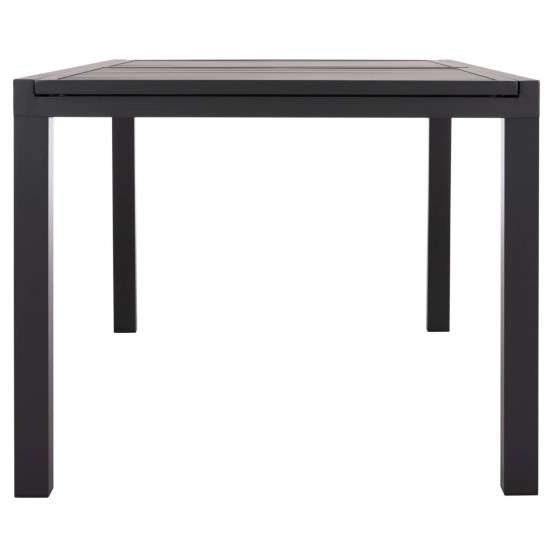 EXTENDABLE DINING TABLE KRUM HM6277.03 ALUMINUM IN DARK GREY 160-240x90x73Hcm.
