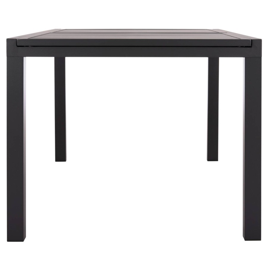 EXTENDABLE DINING TABLE KRUM HM6277.03 ALUMINUM IN DARK GREY 160-240x90x73Hcm.
