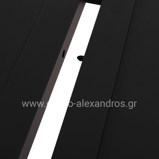 EXTENDABLE DINING TABLE KRUM HM6277.03 ALUMINUM IN DARK GREY 160-240x90x73Hcm.