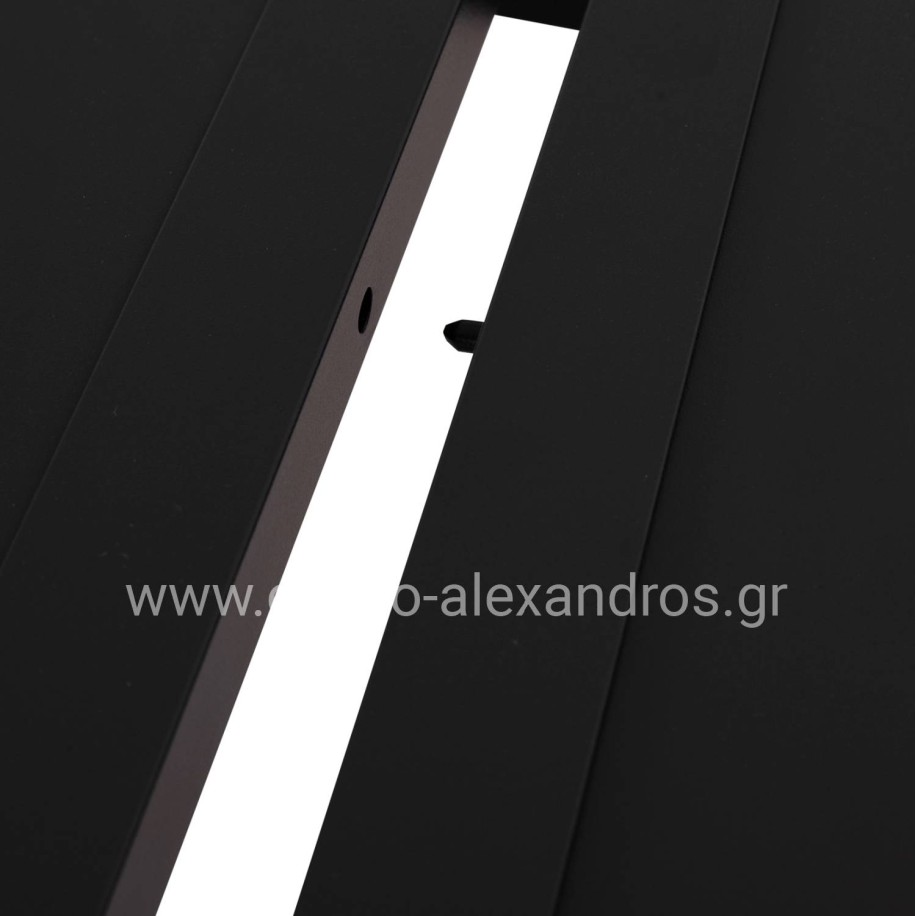 EXTENDABLE DINING TABLE KRUM HM6277.03 ALUMINUM IN DARK GREY 160-240x90x73Hcm.