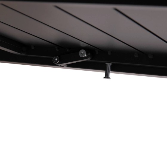 EXTENDABLE DINING TABLE KRUM HM6277.03 ALUMINUM IN DARK GREY 160-240x90x73Hcm.